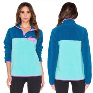 Patagonia Synchilla Snap T Fleece Pullover in Howling Turquoise Small